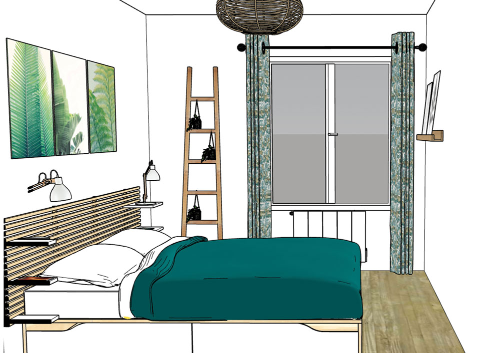 visuel-3d-decoration-chambre-ambiance-nature-appartement-lyon-3eme-rhone